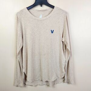 johnnie-O Mens Villanova Wildcats Long Sleeve Drop Hem Logo Crew Neck Tee Large